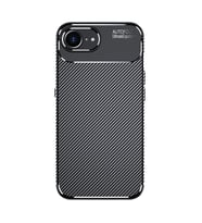 Apple iPhone 16E Kılıf Karbon Silikon Case Kapak (Siyah)