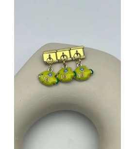 Çelik Gold Sarı Balık Sallantılı Nomi Charm - 25crm61