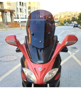 MOTOCAM Piaggio X9 250 Ön Cam 2004-2006 Model 49cm Siyah Renkli 4mm