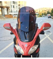 MOTOCAM Piaggio X9 250 Ön Cam 2004-2006 Model 49cm Siyah Renkli 4mm