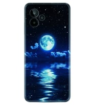 General Mobile GM 24 Pro Kılıf Resimli Desenli Baskılı Silikon Night Moon 1133