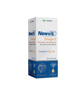 Newvit Omega 3 D3 Vitaminli Balık Yağı Şurup 150ml