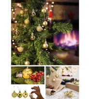 12 Lİ Süs Mini Yılbaşı Topu Noel Çam Ağacı Topu 12 Adet Gold 2,5 cm Süs Topu Parlak Gold Mat Gold