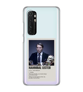 Xiaomi Mi Note 10 Lite Uyumlu Hannibal Lecter Minimalist Poster Desenli Şeffaf Telefon Kılıfı