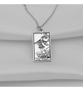 925 Ayar Gümüş  Tarot The Fool Kolye