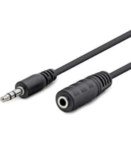 3.5mm TRS AUX Uzatma Kablosu 1.2 Metre - Erkek Dişi Kulaklık, Hoparlör, PC, Araba Uyumlu Stereo Ses Uzatma Kablosu, Siyah