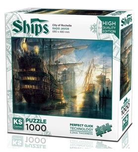 KS Games 1000 Parça Rochelle Şehri Puzzle