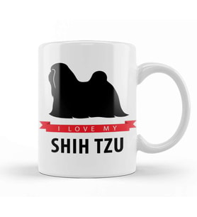 I Love My Shih Tzu Kupa Bardak Porselen