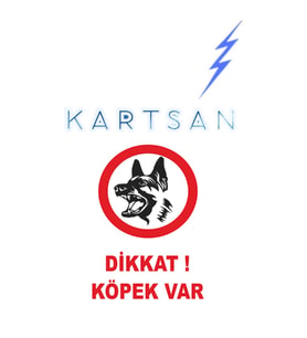 KARTSAN DİKKAT KÖPEK VAR UYARI LEVHA PVC