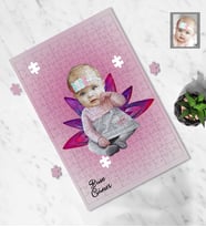 Kişiye Özel Kız Bebek  Karikatürlü A4 99 Parça Puzzle Model-3
