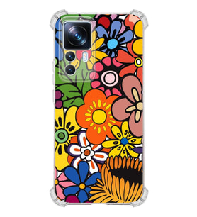 PrintiFy Xiaomi Mi 12T Pro Uyumlu Retro Color 2 Baskılı Şeffaf Köşe Korumalı Antişok Kılıf