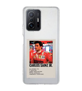 Redmi Mi 11T/Mi 11T Pro Uyumlu Carlos Sainz Desenli Şeffaf Telefon Kılıfı