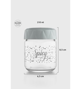 Renga Lexa 210 ml Spicy Desenli Cam Baharatlık 162011 Bej (Gri)