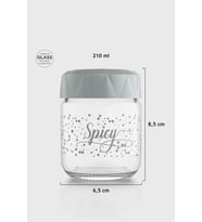 Renga Lexa 210 ml Spicy Desenli Cam Baharatlık 162011 Bej (Gri)