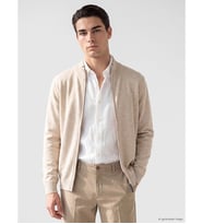 LCWAIKIKI Classic Bej Regular Fit Dik Yaka Erkek Triko Hırka