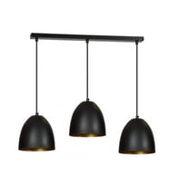 MYLİGHTS  METAL SARKIT AVİZE MESA ÜSÜTÜ TEZGAH VE BAR ÜSTÜ  ÜÇLÜ  AVİZE  100 CM TABAN (Siyah)