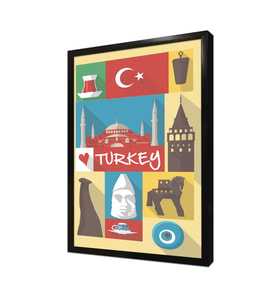 İstanbul Çerçeveli Mdf Tablo