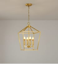 Kuş Kafesi Vintage Oturma Odası Avize 3193-W53-2X-RZ (Gold)