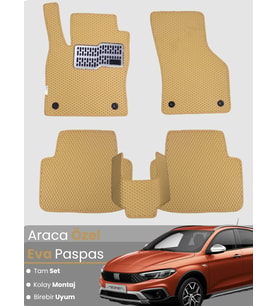 Fiat Egea Cross,Hatchback Uyumlu EVA Paspas Tam Set – Birebir Uyum, Araca Özel Tasarım,Kolay Montaj