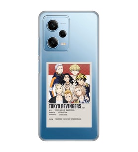 Redmi Note 12 Pro 5G Uyumlu Tokyo Revengers Poster Tasarımlı Şeffaf Telefon Kılıfı