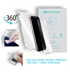Lenovo Legion Y90 Uyumlu NANO Ön Ekran + Full Arka Kaplama SET 360 Koruma Esnek İnce - SANDEX - EPU HD