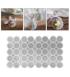 Tahtakale Toptancı Epoksi Silikon Kalıp Tırtıklı Geode Anahtarlık Kalıbı 4.8 CM 40 Lı