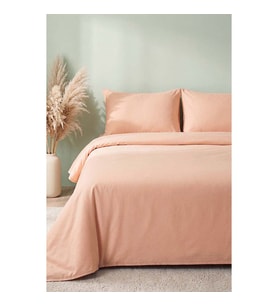 Soft Turuncu %100 Pamuklu Ranforce Çift Kişilik Nevresim Takımı – 4 Parça
