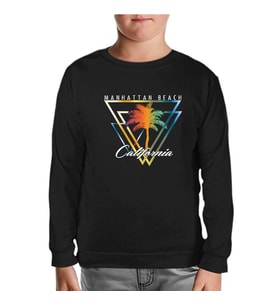 California Beach Siyah Çocuk Sweatshirt