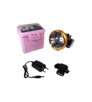 Yüksek Güçlü 30W LED Şarjlı Kafa Lambası, Hafif ve Dayanıklı Tasarım (Krem)