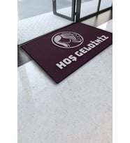 Valerine Life Bayan Kuaförü Palatinate Mor Renk Hoş Geldiniz Kapı Önü Paspası 45x70cm