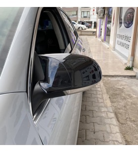 Sts Oto Aksesuar Jetta Mk5 2005-2010 Batman Yarasa Ayna Kapağı Piano Black Abs Plastik