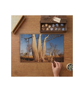Üç Gövdeli Ağaç - Orman - Manzara Tasarımı 240 parça Ahşap Puzzle Ahşap Kutuda MP06205