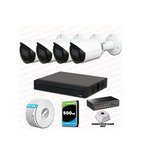 Provzen Dahua 4 Kameralı IP 1080P Gece Görüşlü Güvenlik Kamerası