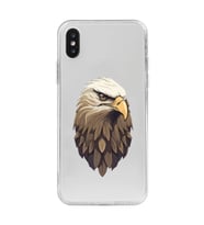 Iphone X ve XS Uyumlu Kartal Tasarımlı Şeffaf Telefon Kılıfı