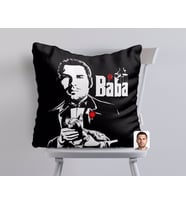 BK Gift Kişiye Özel Godfather Baba Tasarımlı Beyaz Yastık-2