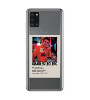 Samsung Galaxy A21S Uyumlu Charles Leclerc Desenli Şeffaf Telefon Kılıfı