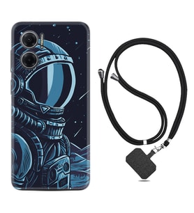 Xiaomi Redmi Note 11E Kılıf Resimli Boyun Askılı İpli Desenli Silikon Series Astro 1870