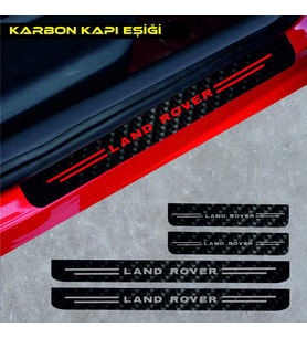 Land Rover İçin Uyumlu Aksesuar Oto Kapı Eşiği Sticker Karbon 4 Adet