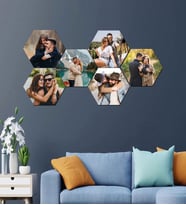Kişiye Özel 6 Fotoğraflı Altıgen Mdf Tablo