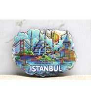 Ahşap İstanbul Temalı Magnet - Model 11