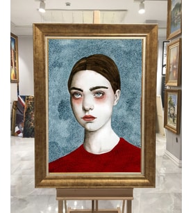 Altın Paspartulu Çerçeveli Tablo C653 (Gold)