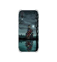 PrintiFy Samsung Galaxy A02 ile Uyumlu Simya Serisi Gölge Ve Cam Tasarımlı Uv Baskılı Köşe Korumalı Antişok Kılıf