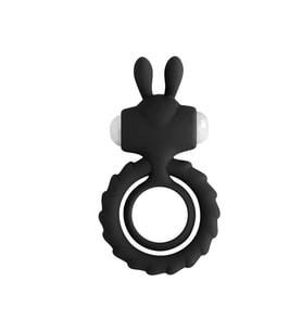 Nuo Rabbit Klitoral Titreşimli Halkası Siyah