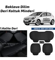 Opel Corsa D 2007-2017 Siyah Deri Oto Koltuk Minderi