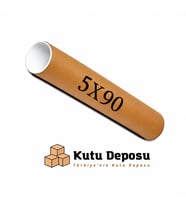 5x90 cm Kapaklı Silindir Postüp Rulo Gönderi Kutusu (5 ADET)
