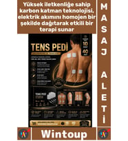 #TensPedi Masaj Fizik Tedavi Yumuşak Esnek Medikal Elektrot Ped 5 X 5 Cm Kablolu 40 Adet Tens Pedi