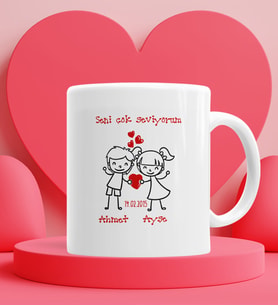 Sevgiliye Hediye Kupa Bardak Beyaz 020