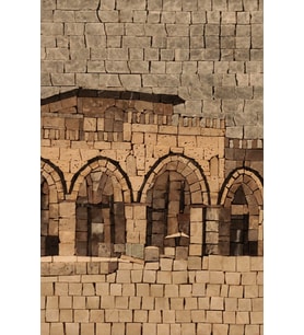 Mosaic Stone Art Panel of Al-Qibli Mosque Medium Size Silver