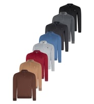 SEKİZLİ SET V4007 DEWBERRY ERKEK SWEATSHIRT-SİYAH-LACİVERT-ANTRASİT-BORDO-GRİ-İNDİGO-KAHVE-CAMEL
