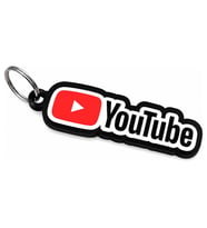 YouTube Tasarımlı Anahtarlık Sert Plastik Dayanıklı Anahtarlık Modern Şık Aksesuar